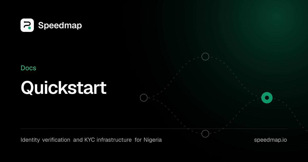 Quickstart · Speedmap